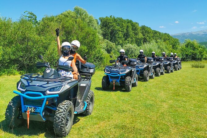 ATV Quad Safari Tour with Picnic & Swimming from Split - Getting comfortable on the quad