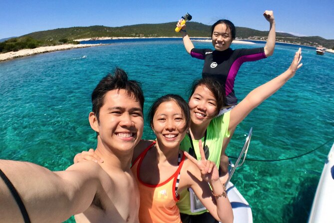Blue Cave and Hvar 5 Islands full-day Speedboat Tour from Split - Stiniva Cove, dramatic cliffs with limited beach time