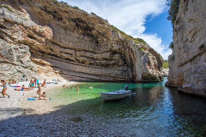 Blue Cave and Hvar Boat Tour: Small-Group from Split or Brac - Stiniva Cove, usually a quick look