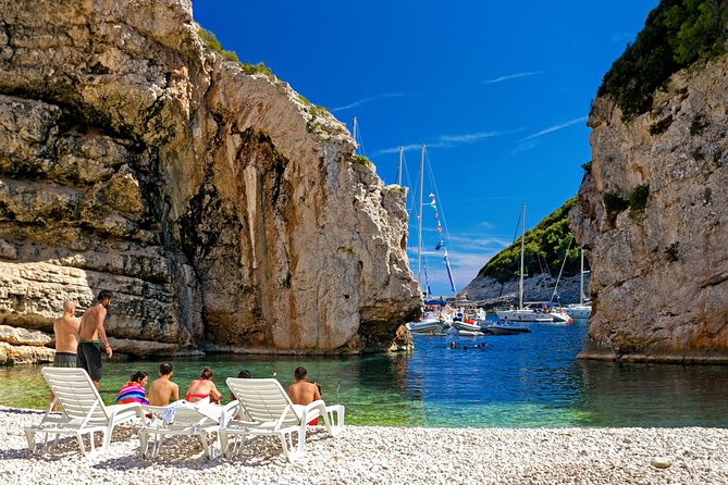 Blue Cave and Pakleni Islands group Tour from Hvar - Stiniva Cove and its narrow sea entrance