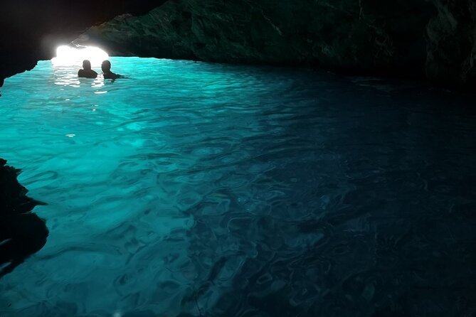 Blue Cave, Green Cave & Lopud Beach small group Speed boat Tour - Three Green Caves and the narrow canyon