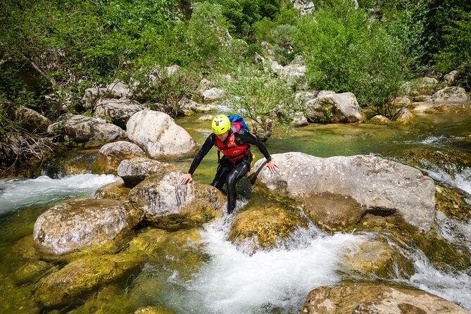 Canyoning on Cetina River from Split or Šestanovac - The jump sections and the cold-water wait