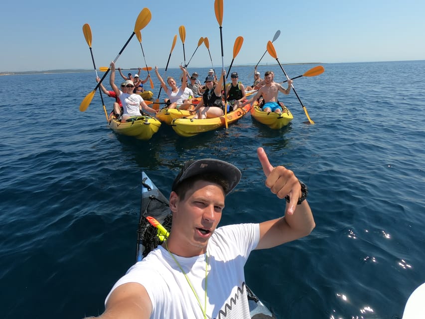 Cape Kamenjak: Kayak Tour with Cave Experience - Snorkeling in the clear water