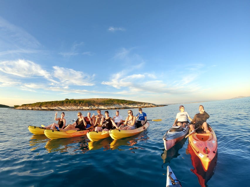 Cape Kamenjak: Sunset Kayak/SUP Wine Tour - Wine, glasses, and the best part of the evening