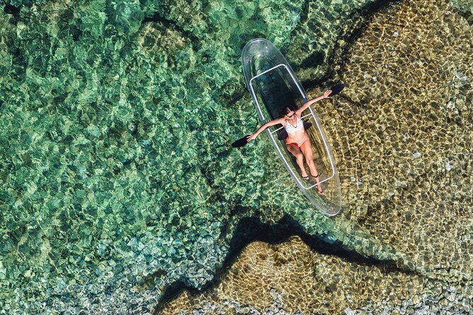 Clear Kayak Tour to Canyon, Island Cliffs & small Cave - Fratarski Island, the heart-shaped stop