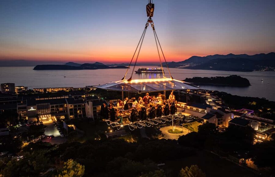 Dinner in the Sky Dubrovnik - What happens once you are in the air