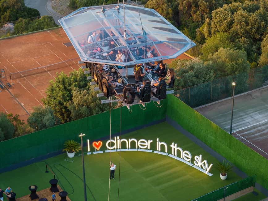 Dinner in the Sky Dubrovnik - The views, photographs, and rotating table