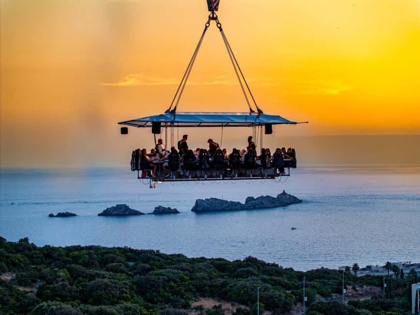 Dinner in the Sky Dubrovnik - Choosing between sunset, lunch, and the four-region menu