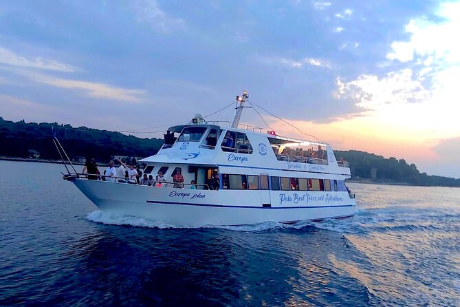 Dolphin Watching & Sunset Boat Tour With Dinner and Drinks - Watching the Sunset From the Europa