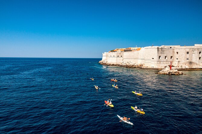 Dubrovnik Kayak Rental on Banje Beach - Paddling beside the Old Town walls