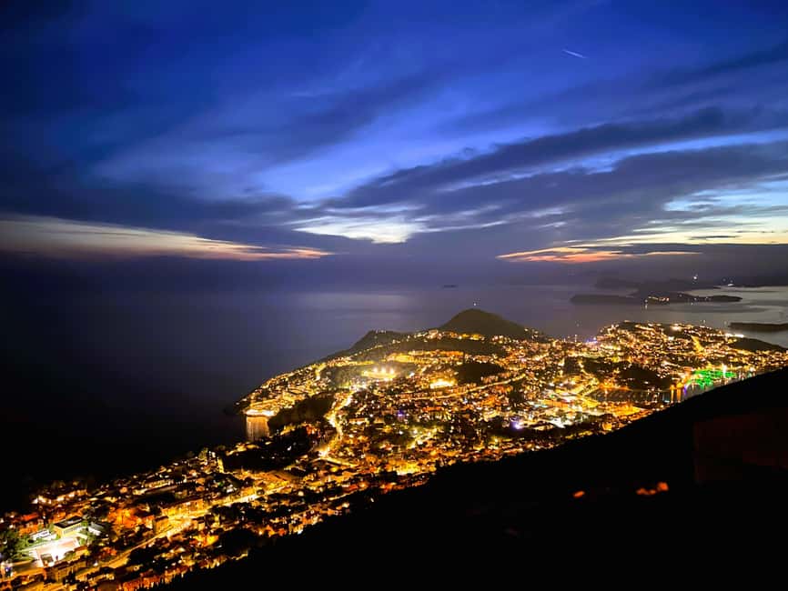 Dubrovnik Night Drive: Lights of the Adriatic - The 200-year-old fortress at Mount Srdj