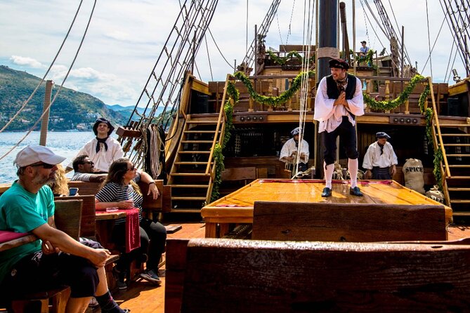 Dubrovnik Panoramic Cruise on a Wooden Galleon with a Live Show - A drink, a bar, and the practical comforts