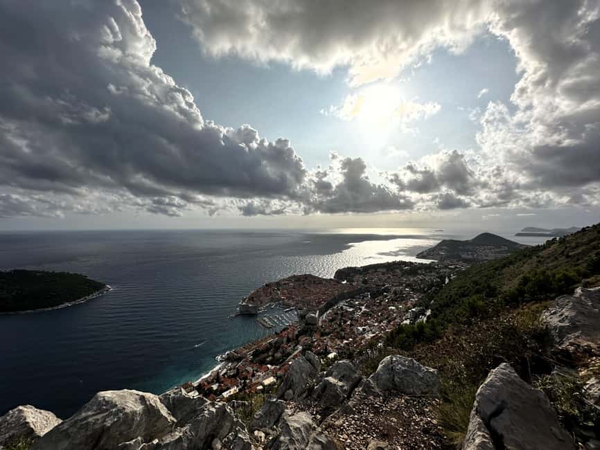 Dubrovnik Sunset Mountain Tour With Wine - Srđ Mountain and the Old Town below