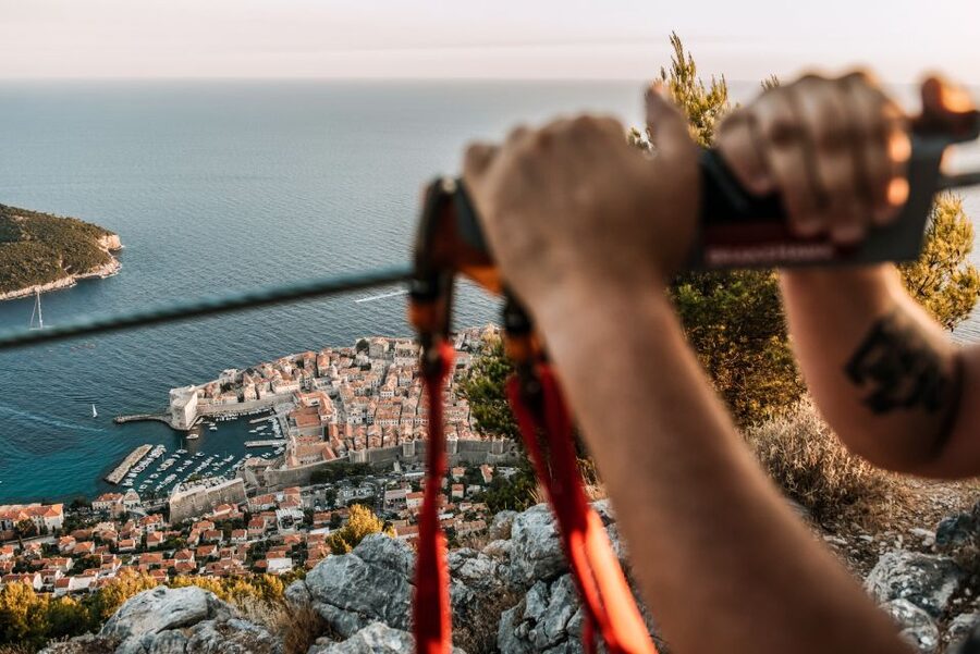 Dubrovnik: Sunset Zip Line Experience Followed by Wine - The safety briefing and short practice course