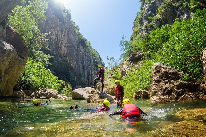 Extreme Canyoning on Cetina River from Split or Šestanovac - The 53-meter abseil beside the waterfall