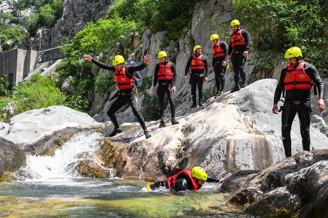 Extreme Canyoning on Cetina River from Split or Šestanovac - Getting suited up with neoprene and safety gear