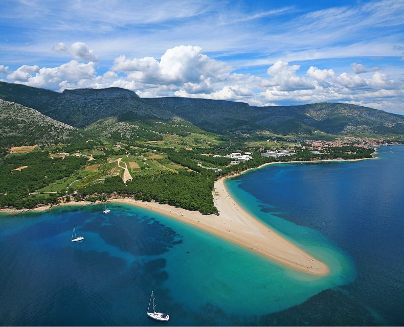 From Brač: Panoramic Flight over Brač, Hvar, Šolta, & Split - Leaving Brač Airport for Zlatni rat
