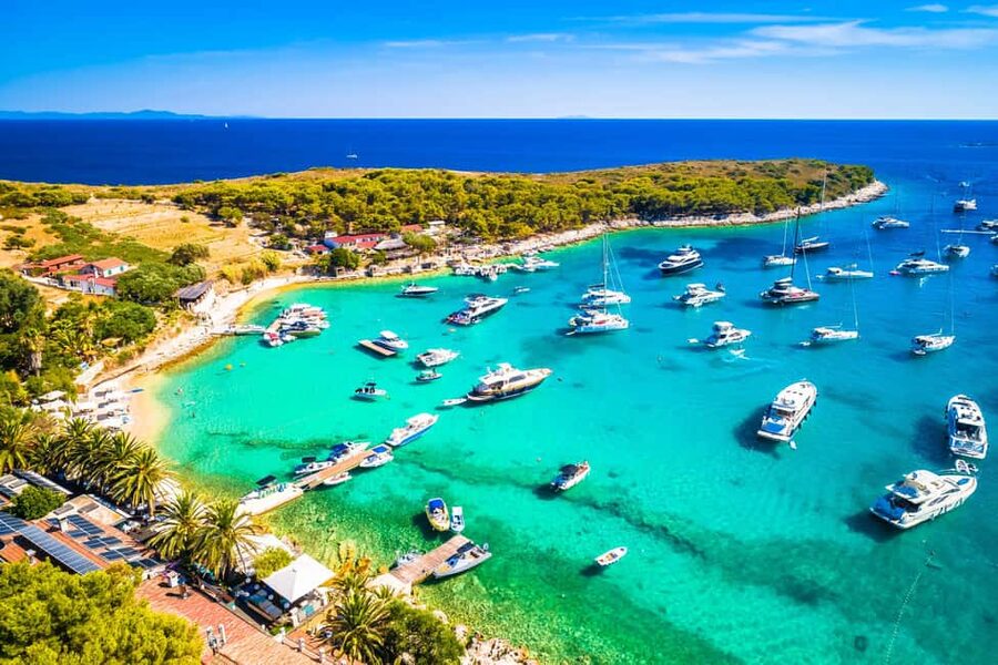 From Hvar: Blue Cave, Green Cave & 5 Islands Speedboat Tour - Vis adds more than one postcard cove