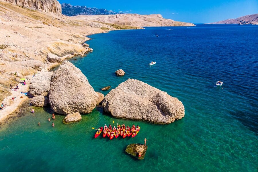 From Metajna/Novalja: Pag Bay Guided Sea Kayaking Tour - Guides and the feel of the outing