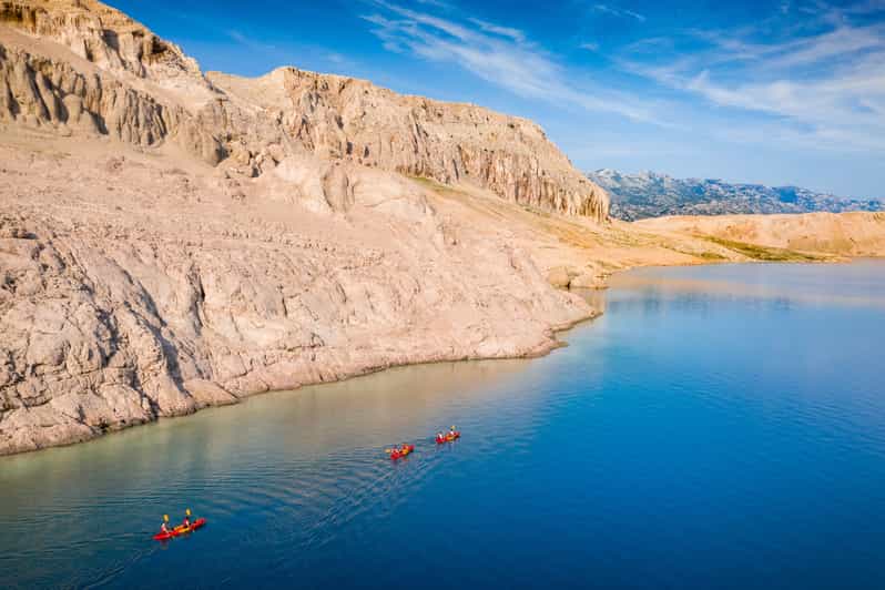 From Metajna/Novalja: Pag Bay Guided Sea Kayaking Tour - Malin Beach offers more than a swim