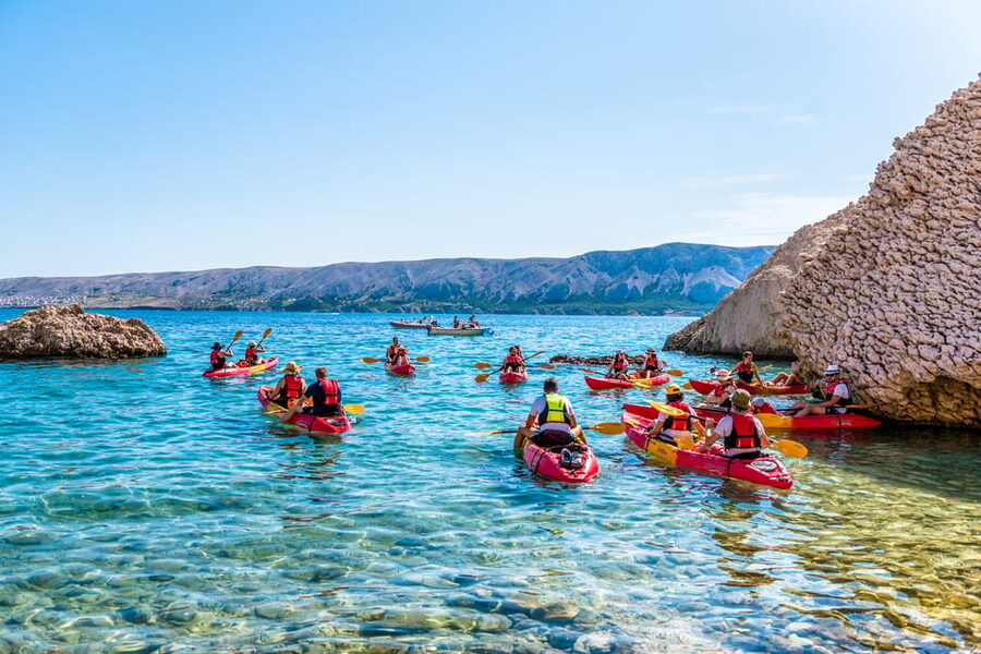 From Metajna/Novalja: Pag Bay Guided Sea Kayaking Tour - Beriknica Beach and Pag’s three stone markers
