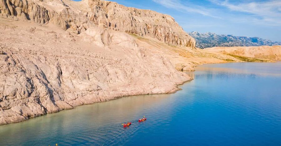 From Metajna/Novalja: Pag Bay Guided Sea Kayaking Tour - Paddling toward Sušac beneath Stogaj and Teplica