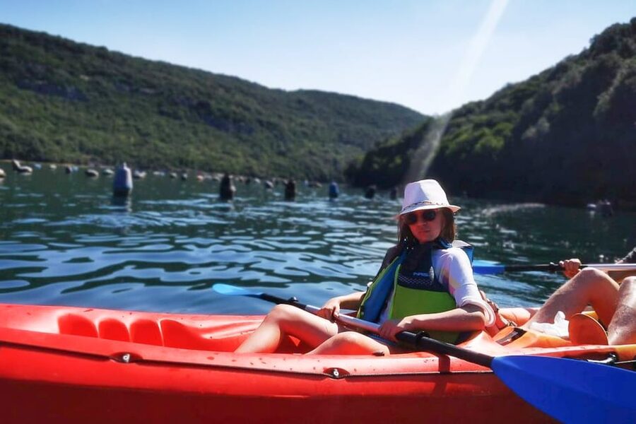From Poreč: Lim Bay Sea Kayaking Day Trip - Meeting the guide beside Restaurant Fjord