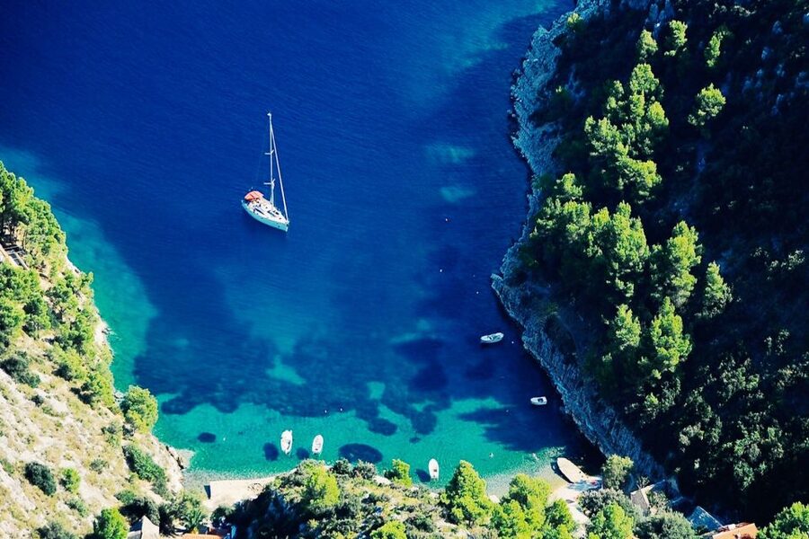 From Sinj: Flight Over Imotski, Trilj, Omiš, and Split - Following the Cetina River to Trilj