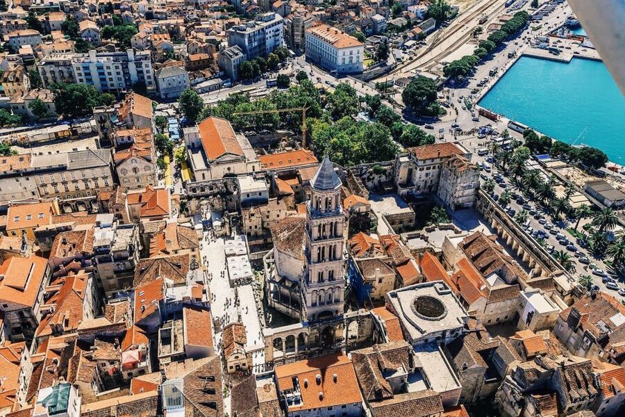 From Sinj: Panoramic Flight over Split - Solin Brings the Route Back Inland