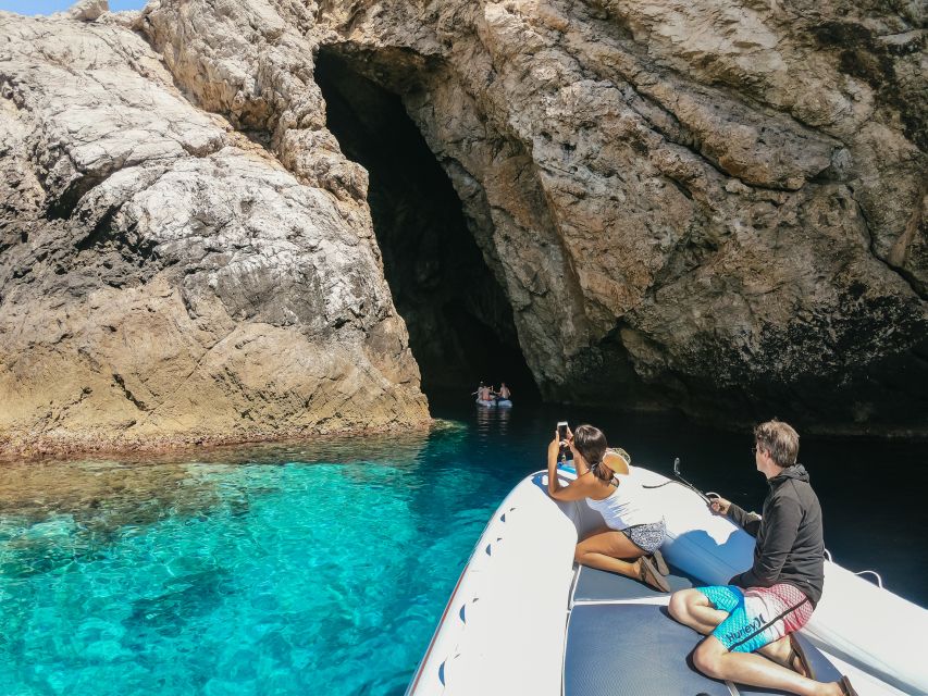 From Split: Blue Cave & 5 Islands with Vis & Hvar Boat Tour - Budikovac Blue Lagoon for swimming and snorkeling