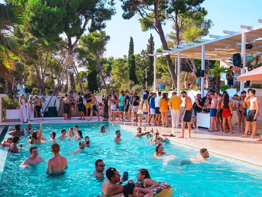 From Split: Brač Island Beach Bar and Pool Party - Milna brings the sea, pool, and party together