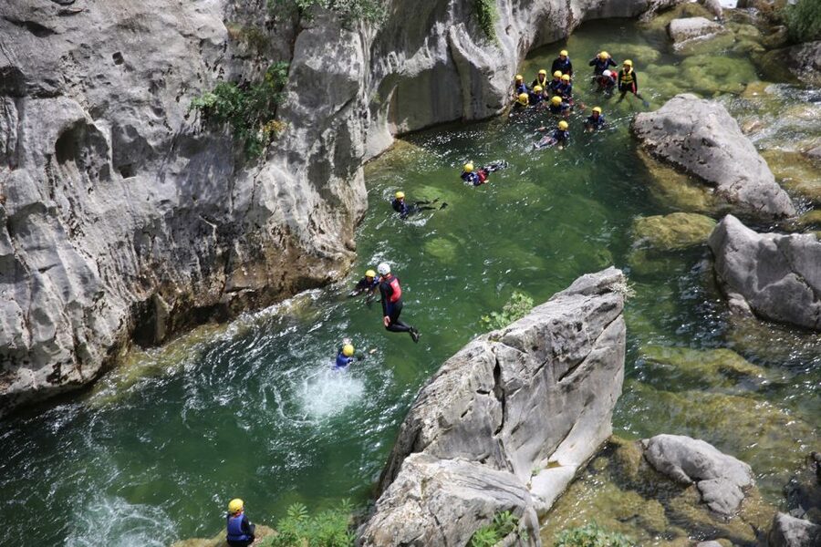 From Split: Canyoning on the Cetina River - Walking, swimming, and moving with the river