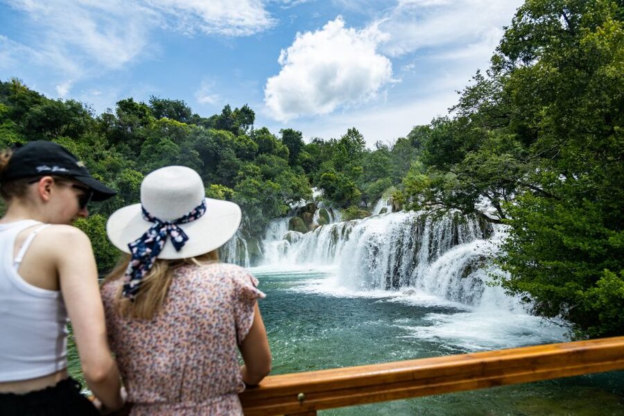 From Split: Krka Waterfalls Cruise & Trogir Walking Tour - Skradin: a relaxed finish beside the water
