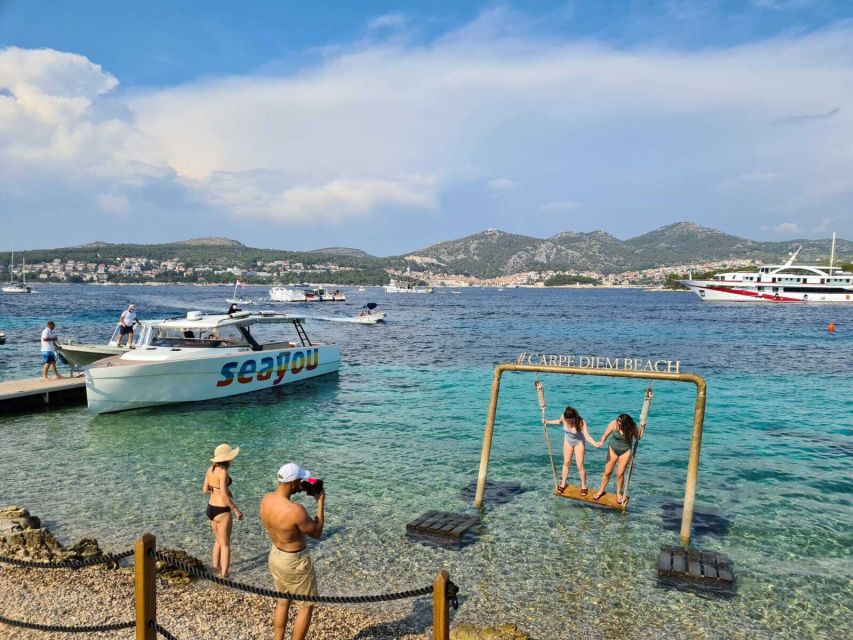 From Split: Luxury Cabin Boat Tour to The Blue Cave and Hvar - Swimming and snorkeling near Budikovac