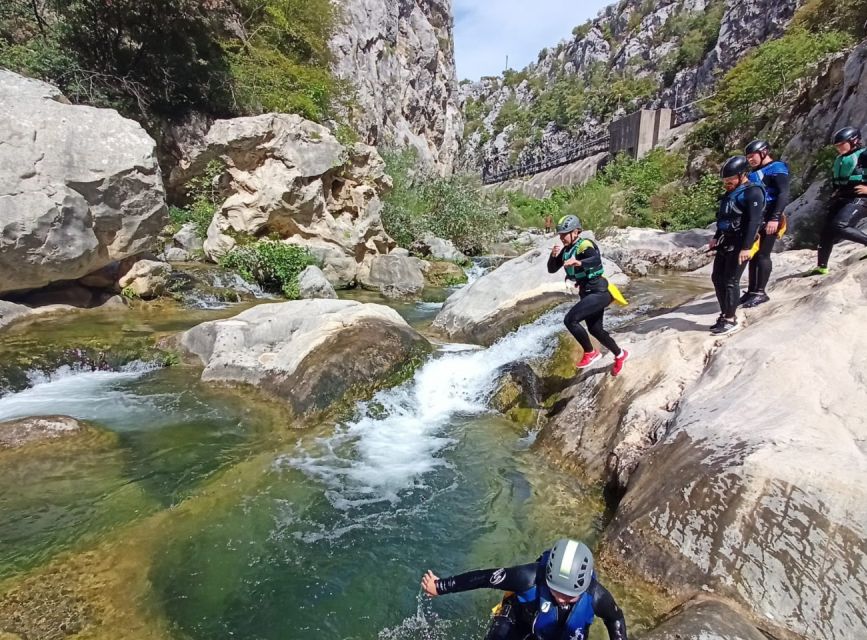 From Split/Omiš: Canyoning Cetina River + Free Photos/Video - Entering the Canyon at Podgrađe
