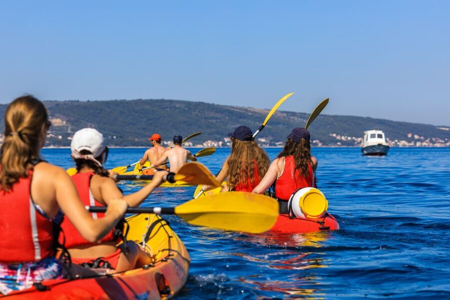 From Split: Sea Kayaking Tour - The return paddle and the shaded finish