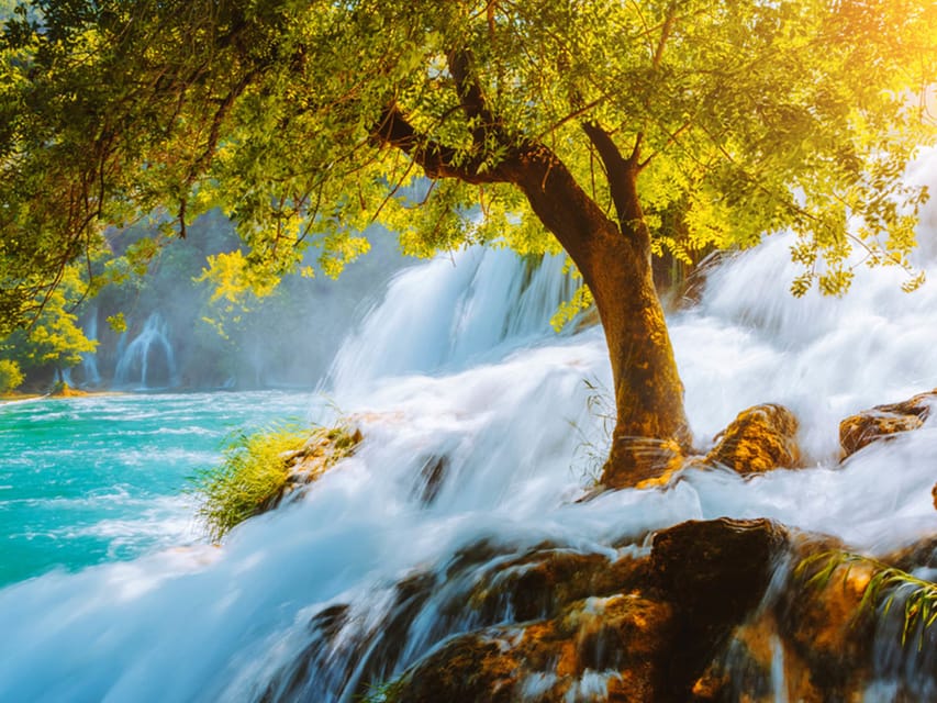 From Trogir, Seget & Okrug: Krka Waterfalls & Swimming - Ending at the Our Lady of Loreto viewpoint