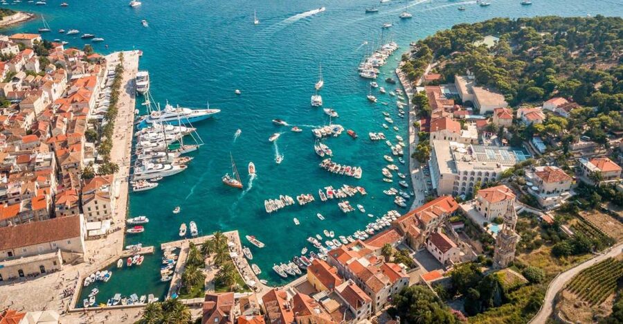 From Trogir/ Split: Hvar & Pakleni Islands Private Boat Tour - Hvar Town and the climb to Fortica
