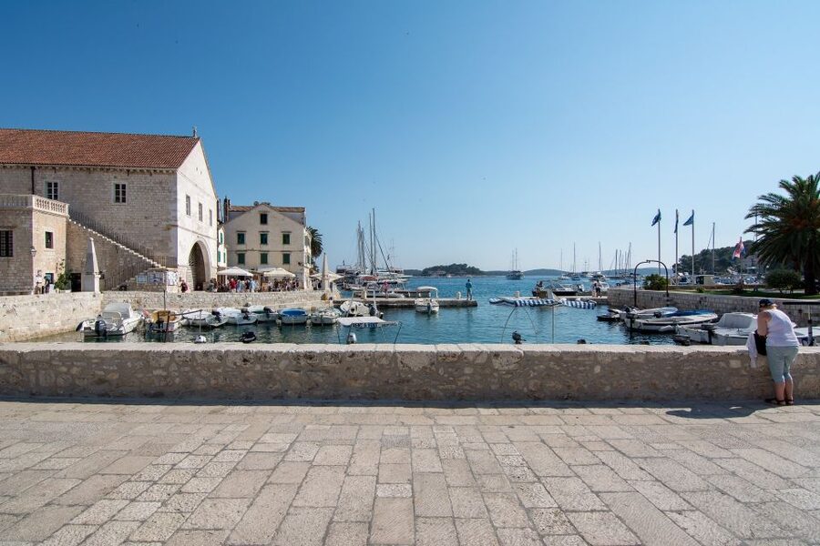 From Trogir/ Split: Hvar & Pakleni Islands Private Boat Tour - Milna on Brac, a calm first stop