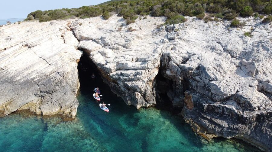 From Zadar: Full Day Dugi Otok Guided Paddle Board Tour - Paddling through the old submarine tunnels