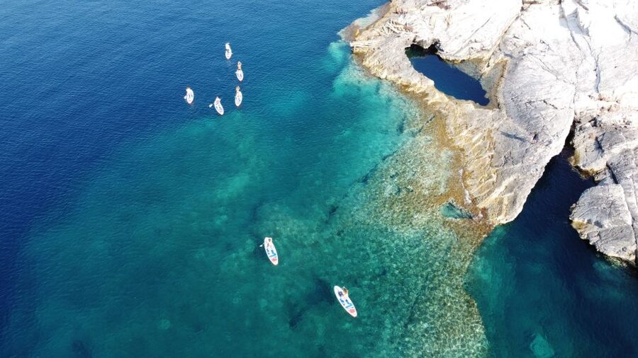From Zadar: Full Day Dugi Otok Guided Paddle Board Tour - Resting at Sakarun Beach