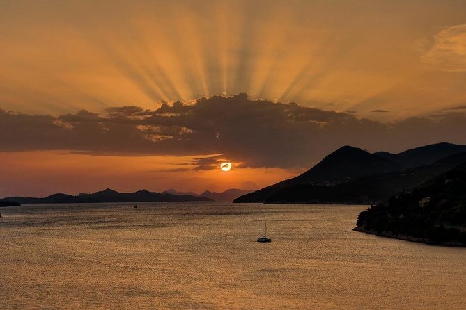 Golden hour SUNSET CRUISE from Dubrovnik Old Town - Champagne, snacks, and ambient music