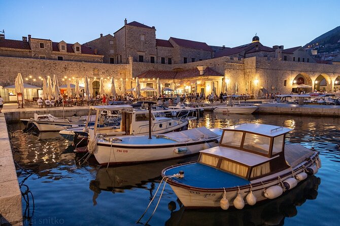 Golden hour SUNSET CRUISE from Dubrovnik Old Town - Leaving the Old Town port at 7 pm