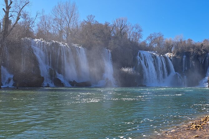 Group Full Day Tour Mostar & Kravica waterfalls from Dubrovnik - Kravica Falls: ninety minutes beside the Trebižat