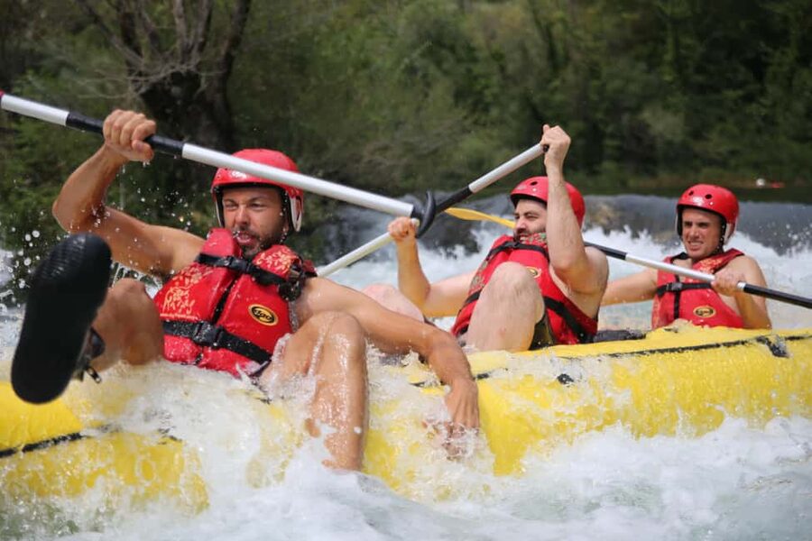 Half-Day Cetina River Rafting - Calm water, rock walls, and the first rapids