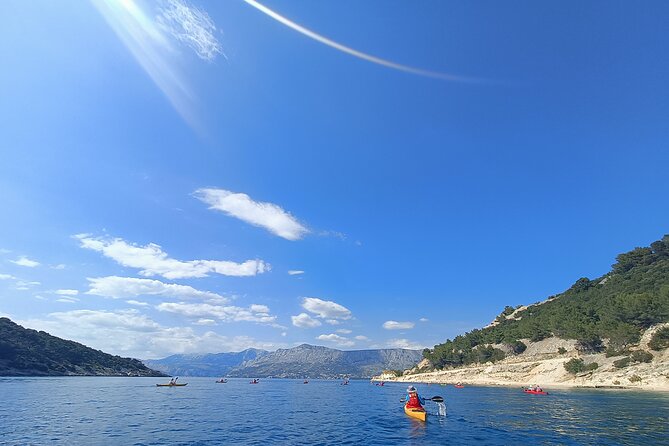 Half-day kayak tour from Hvar town - Mlini Beach, swimming, and snorkeling time