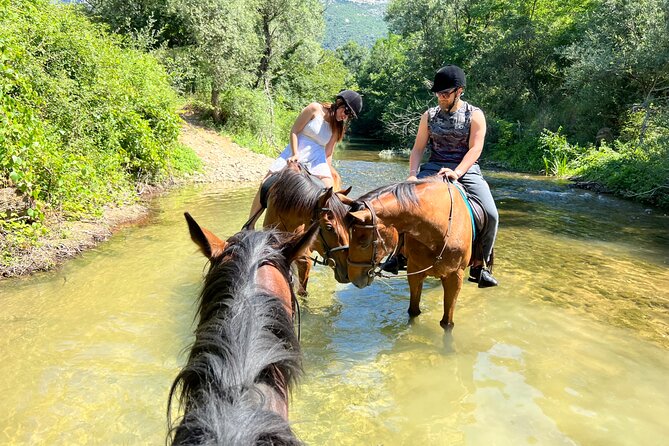 Horseback Riding Across River Ljuta with transport - Ranch time, snacks, and drinks after riding