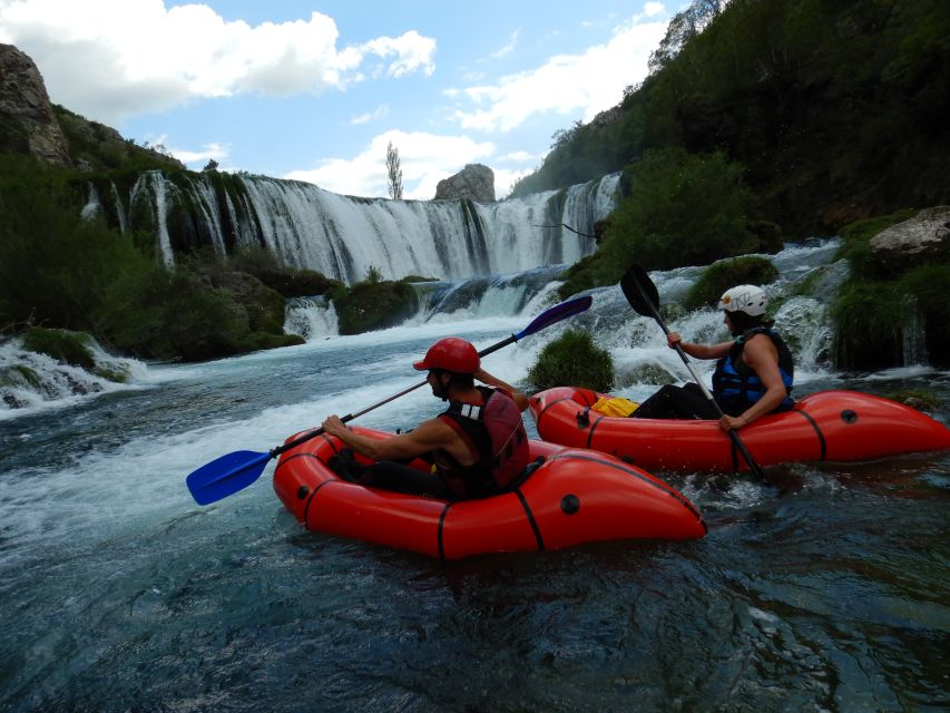 Kaštel Žegarski: Zrmanja River Packrafting - The first 30-minute break: swim instead of simply stopping