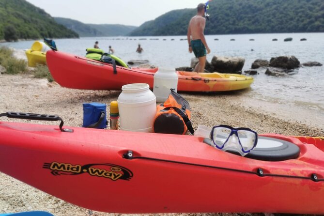 Kayaking Experience in Lim Bay Sea in The Croatian Fjord - Returning by kayak and stopping at the beach bar