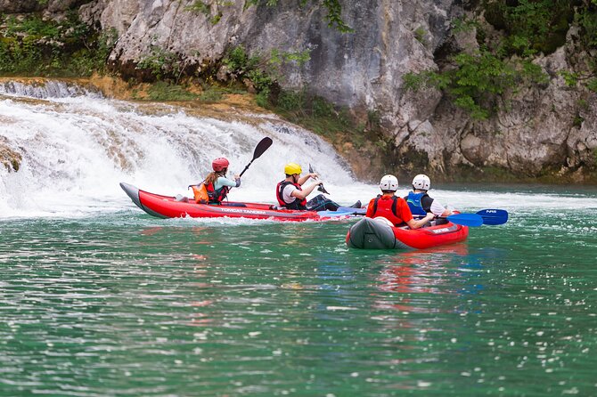 Kayaking in Mreznica Waterfalls near Slunj and Plitvice Lakes - The Highest Waterfall and Optional Rock Jump